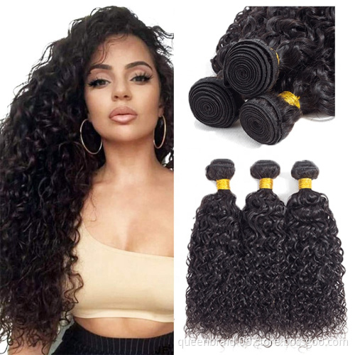Human Hair Bundles With Closure Brazilian Water Wave Wet and Wavy Curly Weave Bundles with Closure 100% Unprocessed Remy Hair
